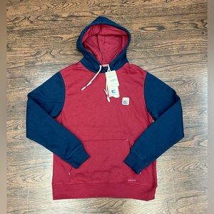 NEW! Laguna Men’s Long Sleeve Red & Navy Blue Pullover Hoodie - Size Small